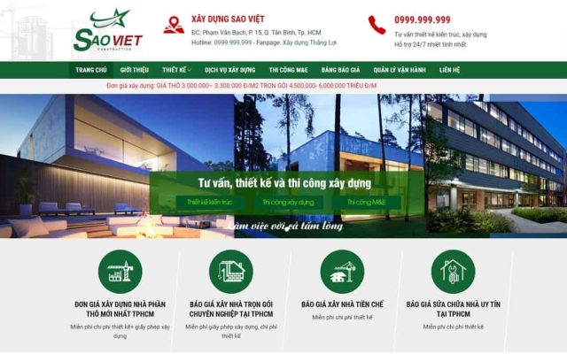 Mẫu web xây dựng 05 – thi công công trình