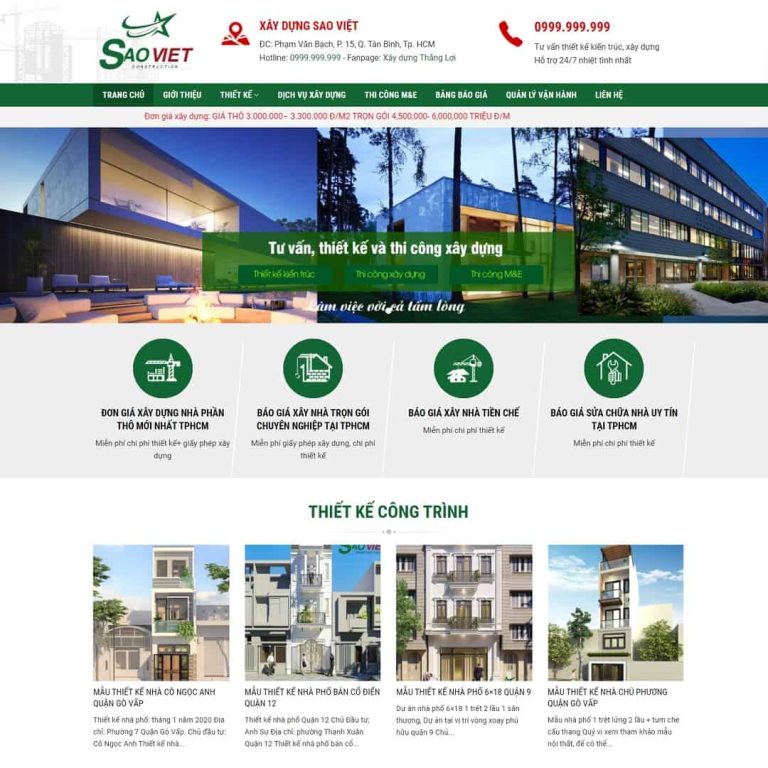 Mẫu web xây dựng 05 – thi công công trình