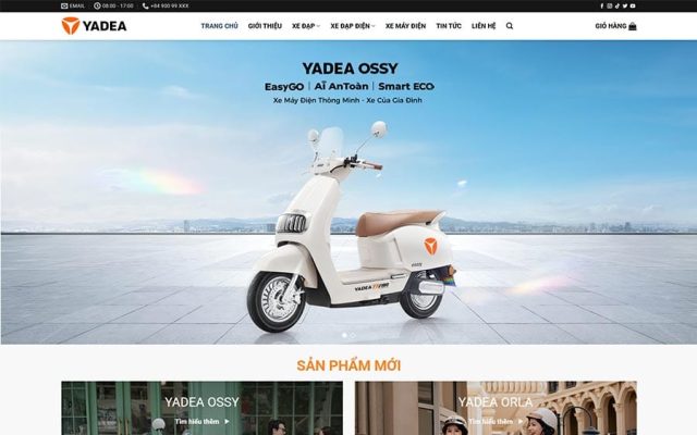 Mẫu web bán xe máy điện 01