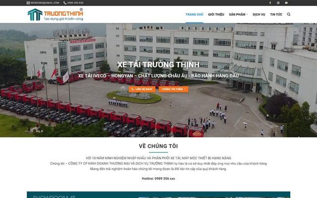 Mẫu web bán xe tải 04