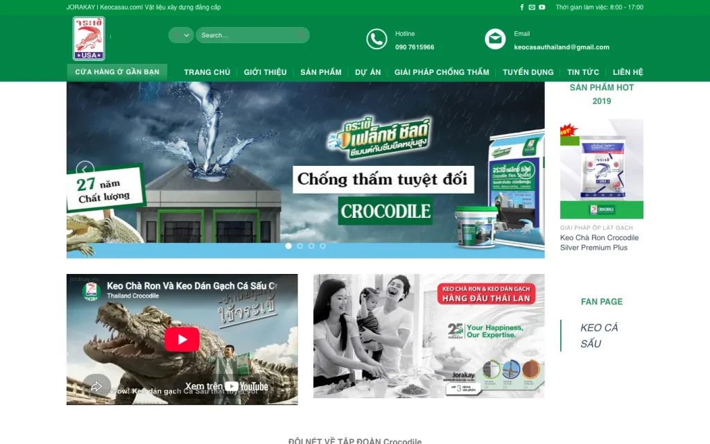 Website Keo Cá Sấu – giao diện máy tính