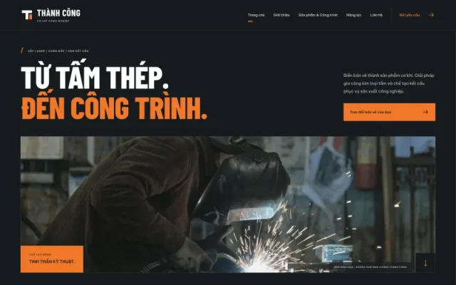 Mẫu web cơ khí – Cơ Khí Công Nghiệp Thành Công
