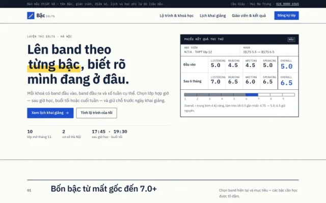 Mẫu web giáo dục – Bậc