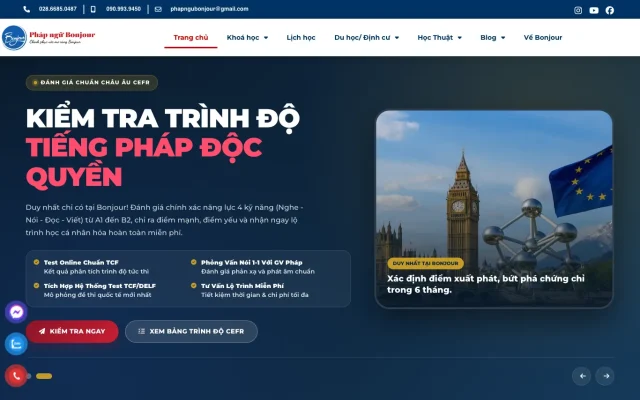 Website Pháp ngữ Bonjour