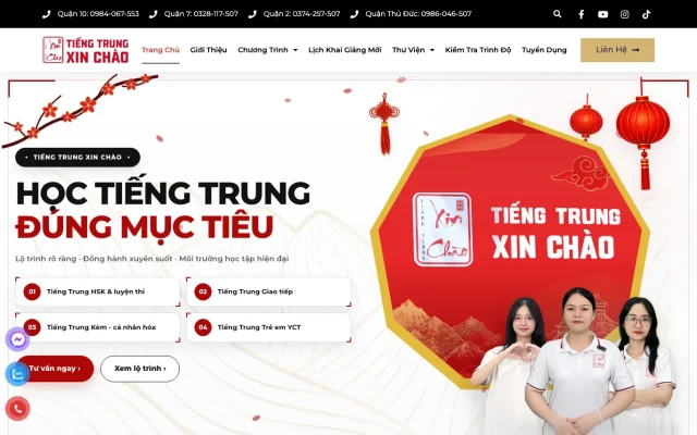 Website Tiếng Trung Xin Chào