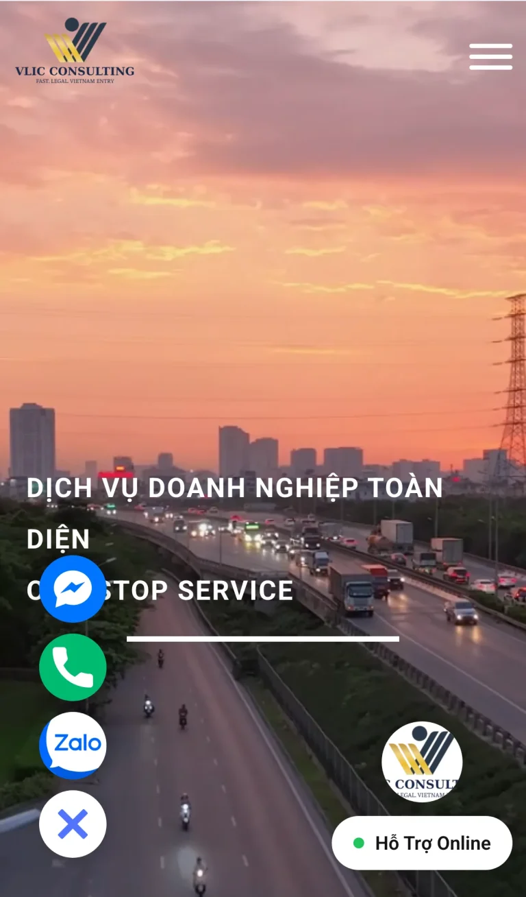Website VLIC Consulting – giao diện điện thoại
